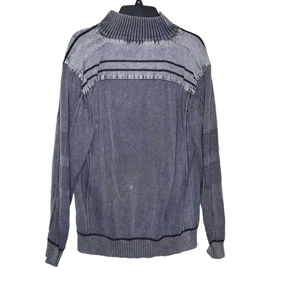 BKE Men's Sweater Athletic Fit 100% Cotton Beach Look Jumper Pullover Gray XL - Picture 7 of 10